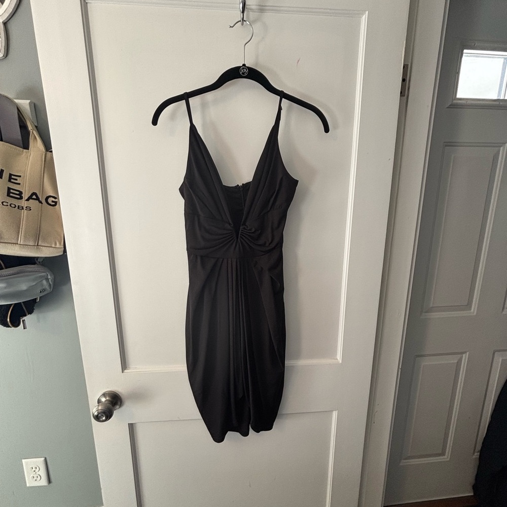 Elegant Black Spaghetti Strap Dress